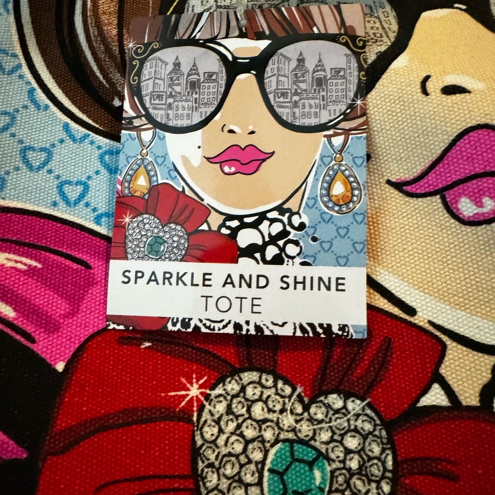 BRIGHTON bright and colorful “Sparkle and Shine” oversized Tote bag NWT